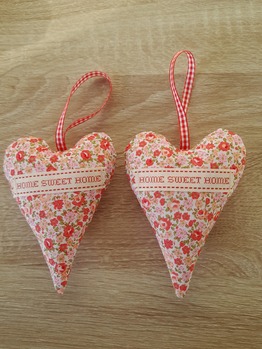 Floral Home Sweet Home Hanging Hearts