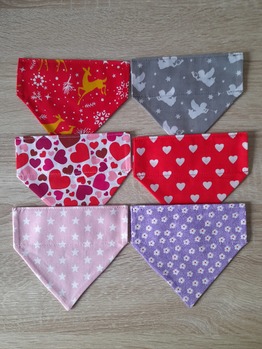 Six Bandanas for Small Dogs (Pack D)