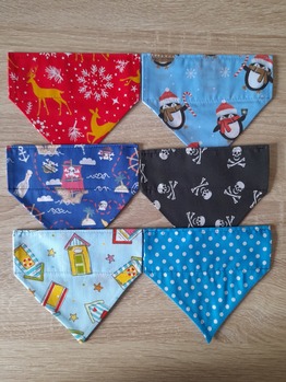Six Bandanas for Small Dogs (Pack F)