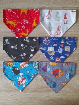 Six Bandanas for Small Dogs (Pack G)