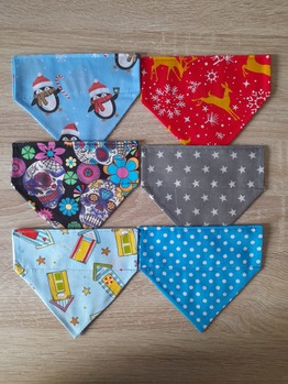 Six Bandanas for Small Dogs (Pack H)