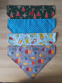 Four Bandanas for Large Dogs (Pack Q)