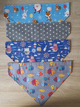 Four Bandanas for Large Dogs (Pack R)