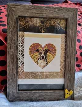 Brown & Gold Staffy Picture (Design 2)